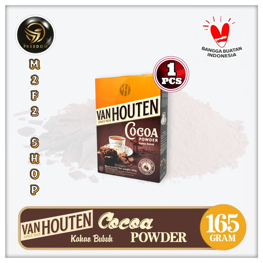 

Delfi Van Houten Cocoa Powder | Kakao Bubuk - 165 gr (Kemasan Satuan)