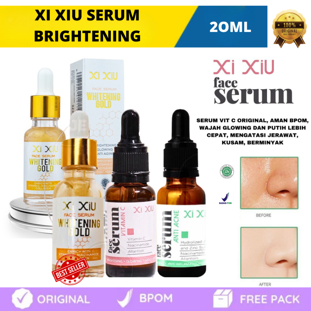 𝗤𝗨𝗘𝗘𝗡𝗖𝗢𝗦𝗠𝗘𝗧𝗜𝗖𝗦 - Serum Xi Xiu | Serum Whitening Glow | Serum Glowing Bpom 100% ORIGINAL  Xi Xiu Face