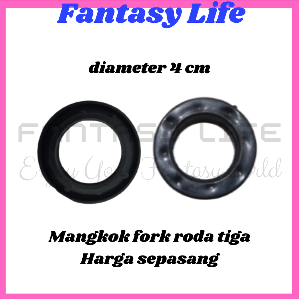 Fantasy Mangkok plastik kom tahanan fork atas dan bawah diameter 4 cm sepeda roda tiga tricycle HARG