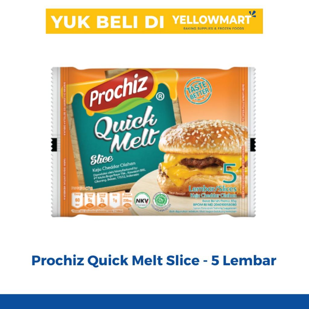 

Prochiz Quick Melt Slice 5 Lembar - Keju Lembar