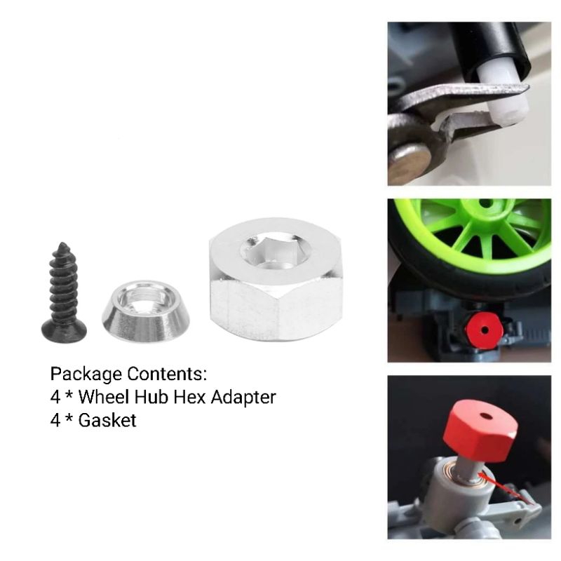 Hex Adapter 12mm for WPL D12 C14 C24 C34 C44 B14 B24 B16 B36 MN D90 D99S RC Car