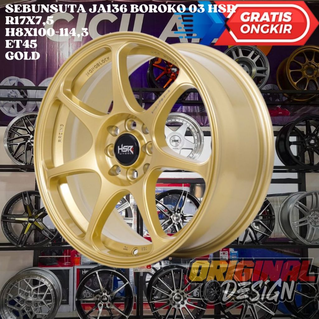 Velg Mobil Ring 17 HSR SEBUNSUTA R17 UNTUK FREED GALANT LANCER BALENO