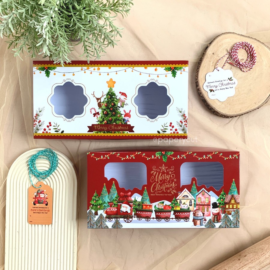 

Box Dus Kotak Packaging Kue Cookies Hampers / Gift Natal - 29 x 14,5 x 6 Cm