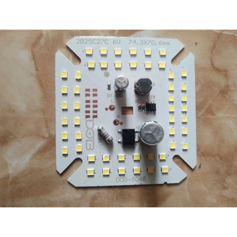 Pcb led ac 50watt super terang berpendingin