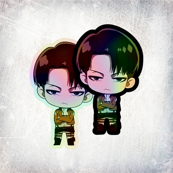 

STICKER HOLOGRAM ANIME CHIBI LEVI ACKERMAN ATTACK ON TITAN (SHINGEKI NO KYOJIN)