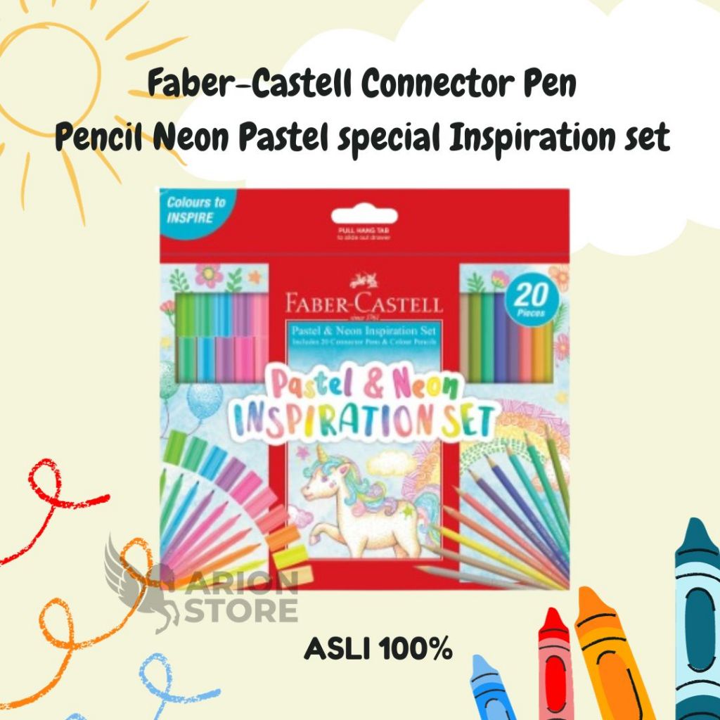 

[ARION STORE] Faber-Castell Connector Pen Pencil Neon Pastel special Inspiration[SET]