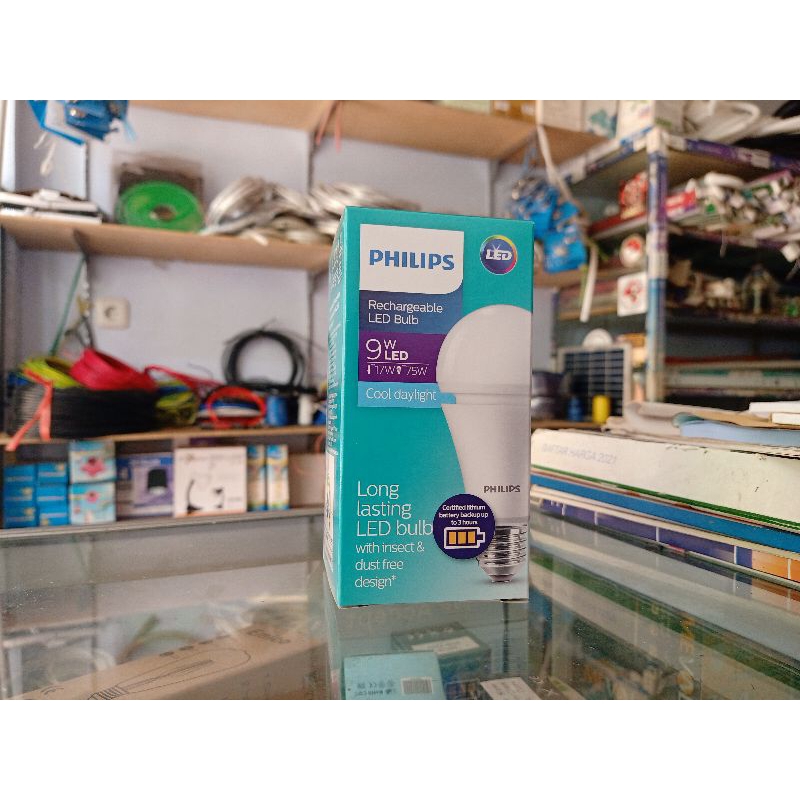 Lampu emergency Philips 9W ,Putih