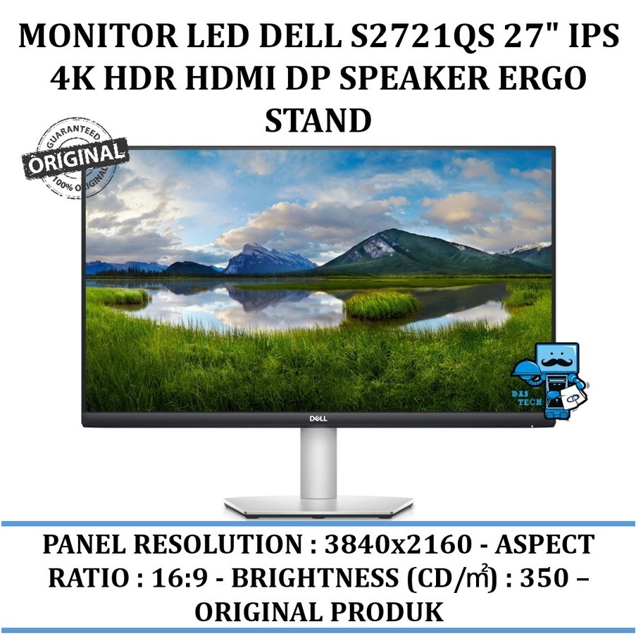Dell S2721QS Monitor 27" 4K UHD IPS