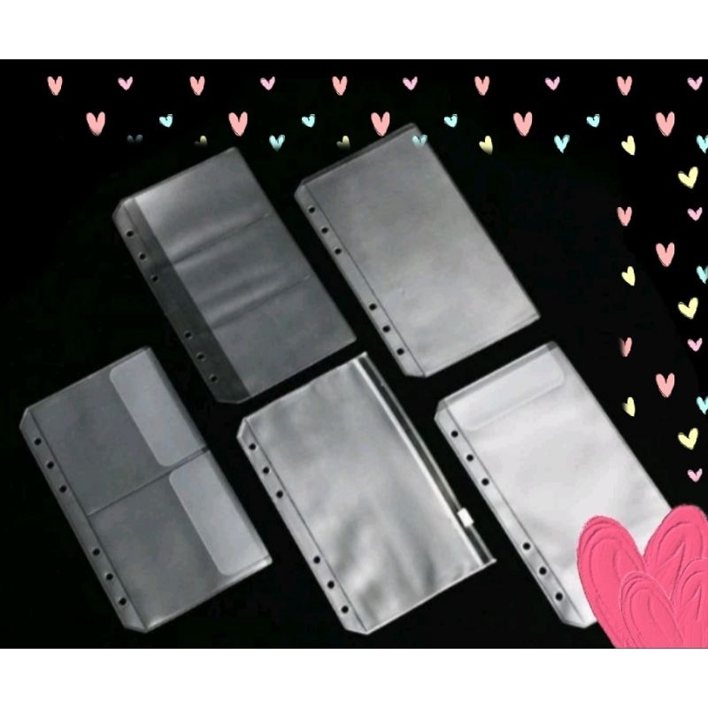 

1 Pc Ziplock Bag Zipper Pocket Storage Bag Pouch Untuk Binder Keuangan, Menabung Dirumah