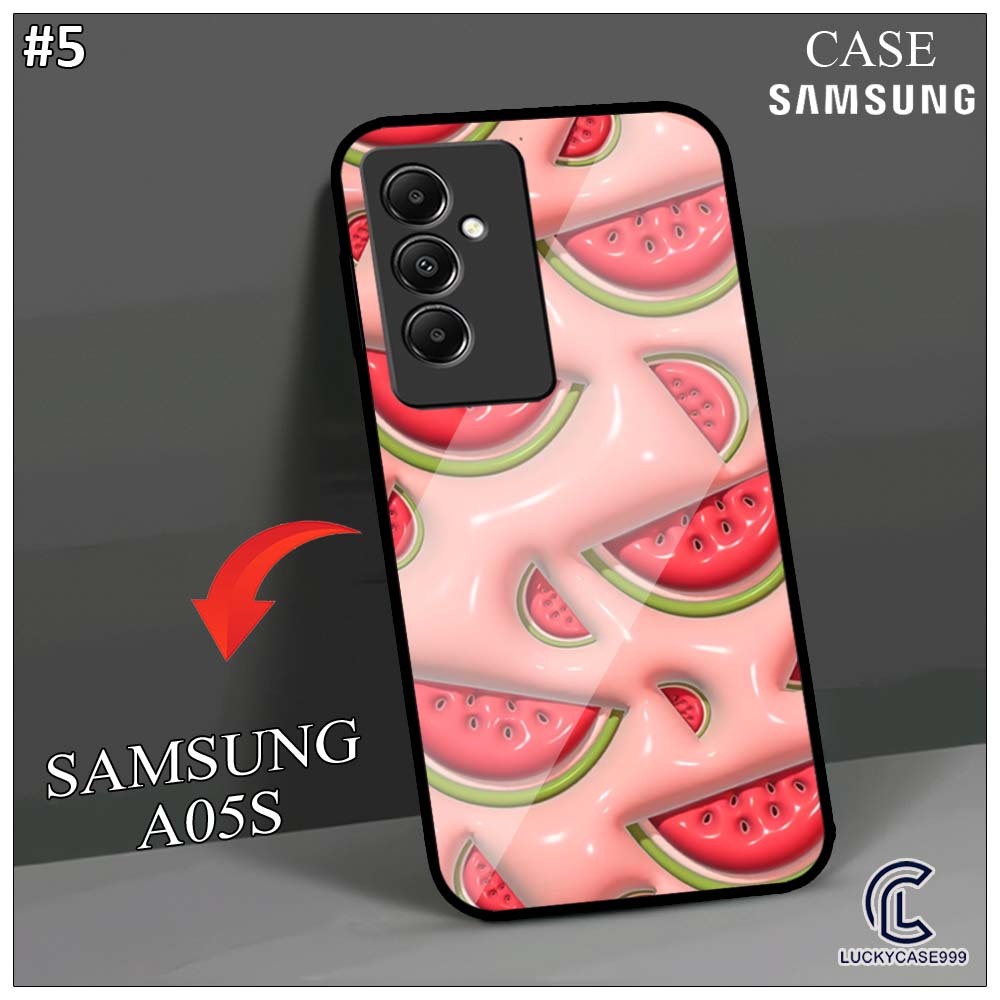 Softcase Samsung A05S A05 Terbaru (LS823) Casing Kaca Kilau Motif Fruit Watermelon Pic HD Case Samsu