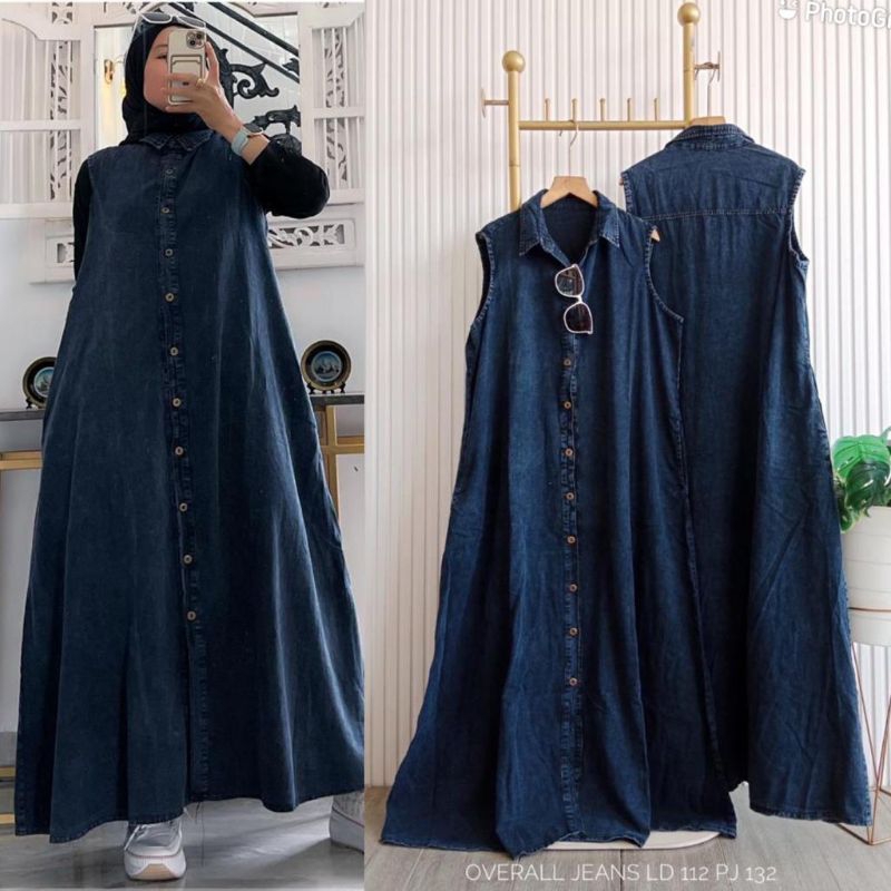 gamis puntung snow jeans fashion wanita modern