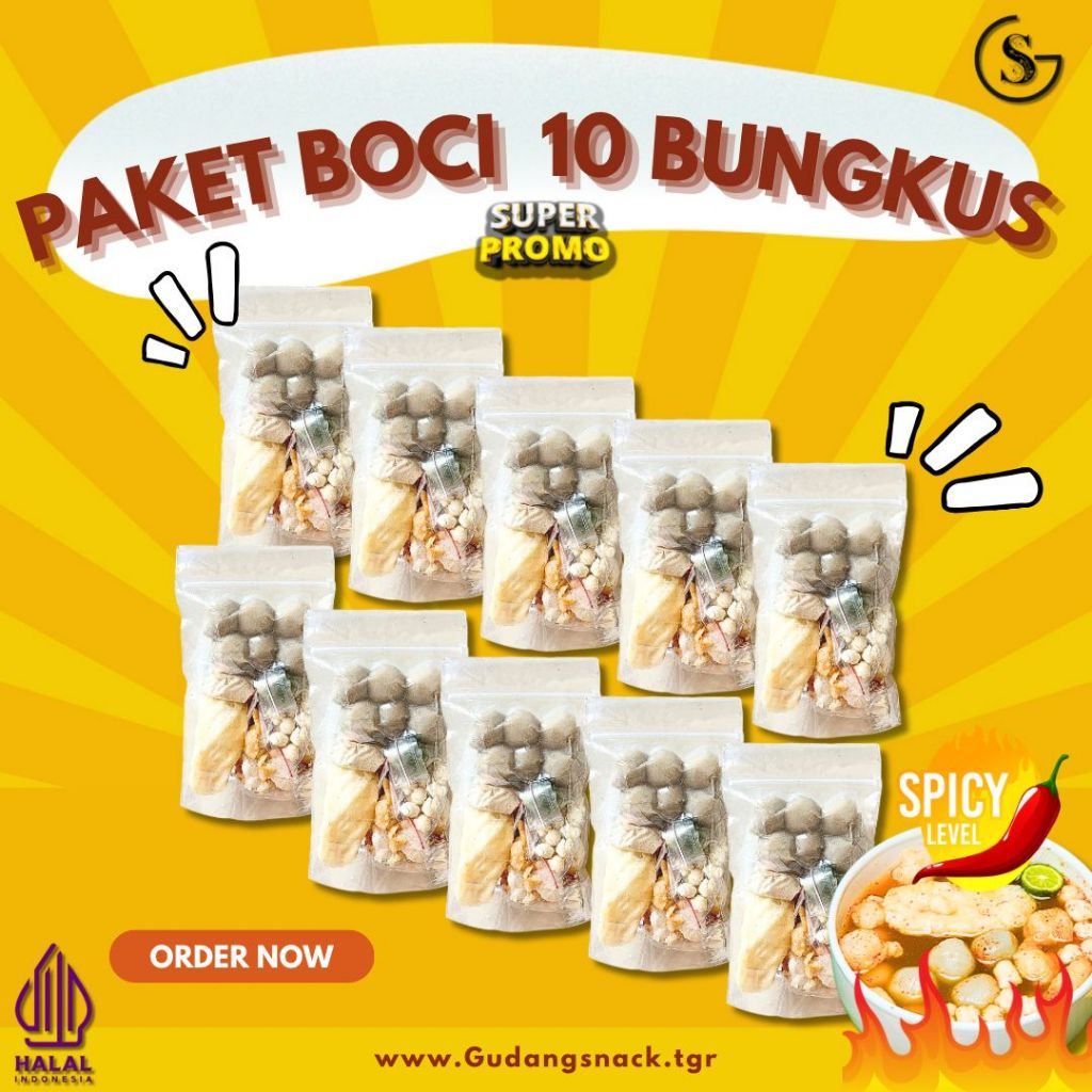 

10 BUNGKUS BASO ACI ORI PAKET HEMAT MAKANAN INSTAN KALDU PEDAS