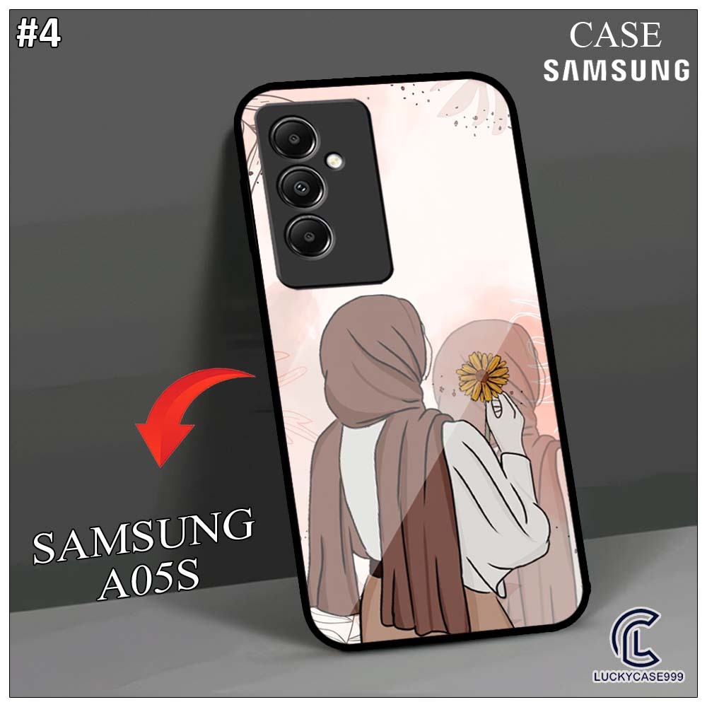 Softcase Samsung A05S A05 Terbaru (LS826) Casing Kaca Kilau Motif Hijab Pic HD Case Samsung All Type