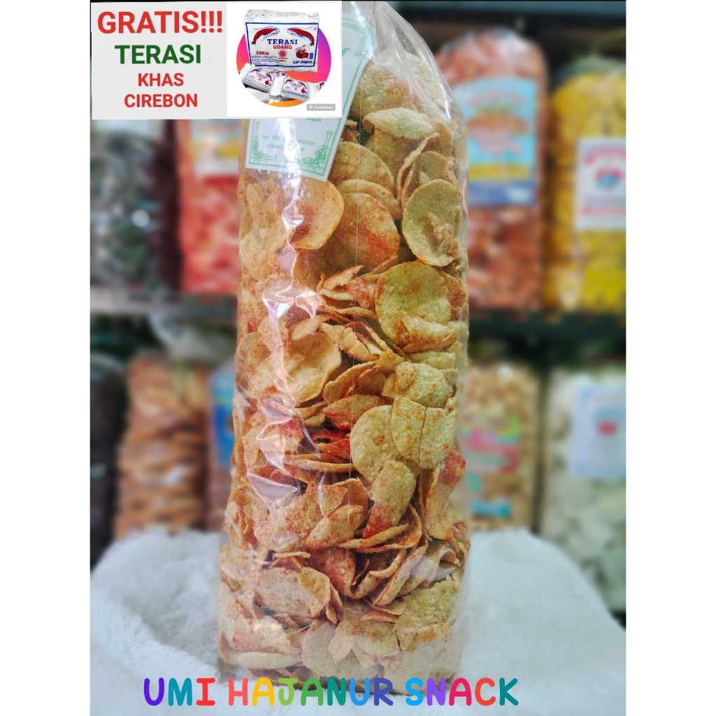 

(GRATIS TERASI) KHAS CIREBON//500GRAM KERIPIK OPAK RUJAK//SNACK//MAKANAN RINGAN
