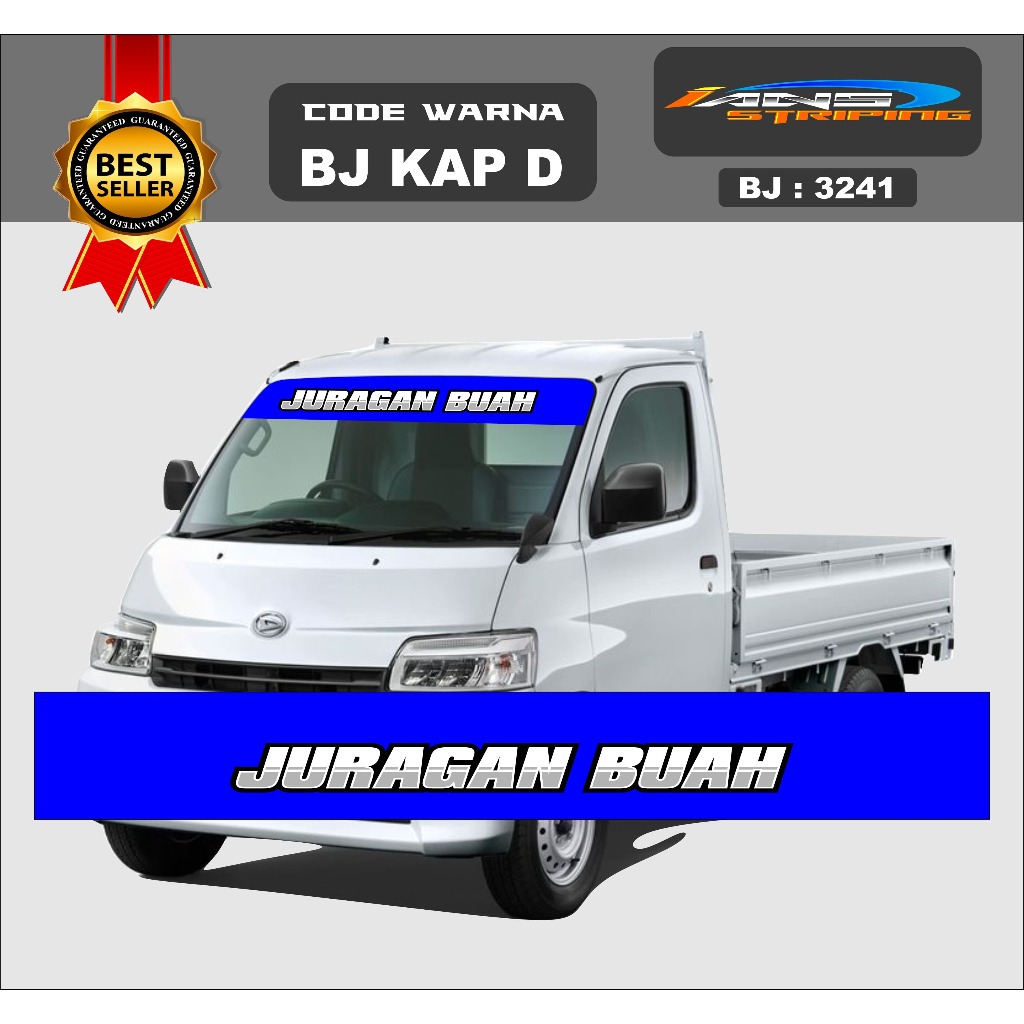BJ 3241 - STICKER DECAL VARIASI KACA MOBIL PICK UP DEPAN-STIKER VARIASI TULISAN KACA PICK UP DEPAN