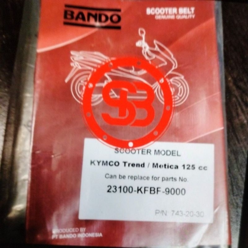 Scooter belt KYMCO TREND / METICA125 / METICA GLX BANDO