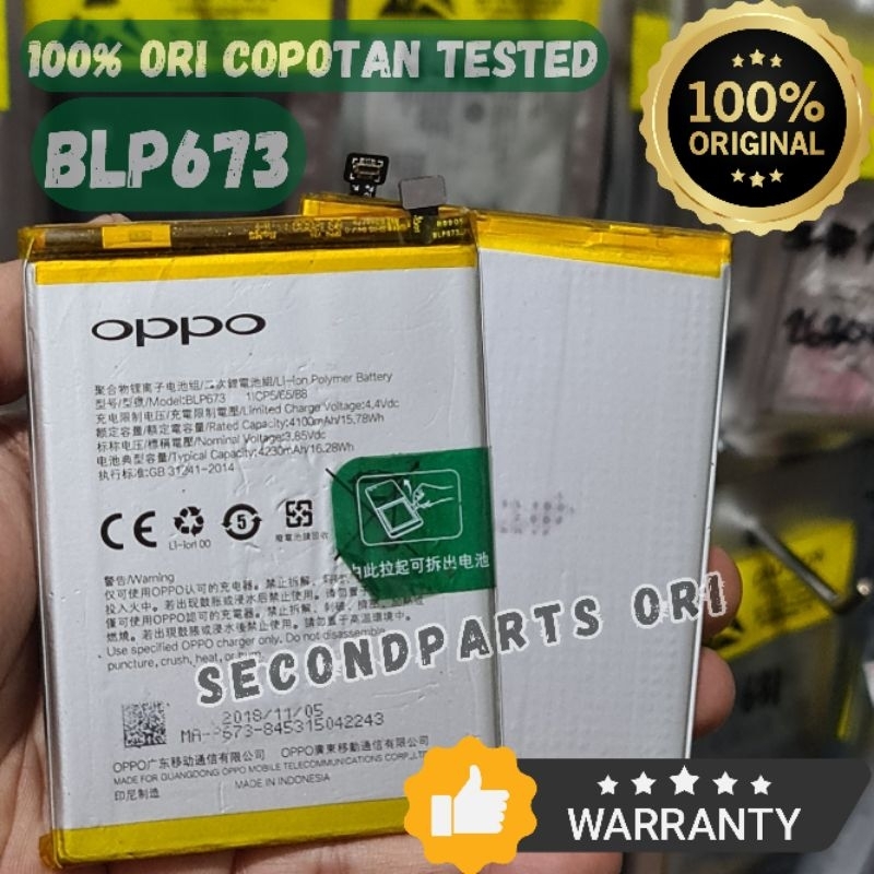 BATTERY BATERAI OPPO A31 / A3S / A5S / A7 / A12 BLP673 100% ORI COPOTAN TESTED (NORMAL)