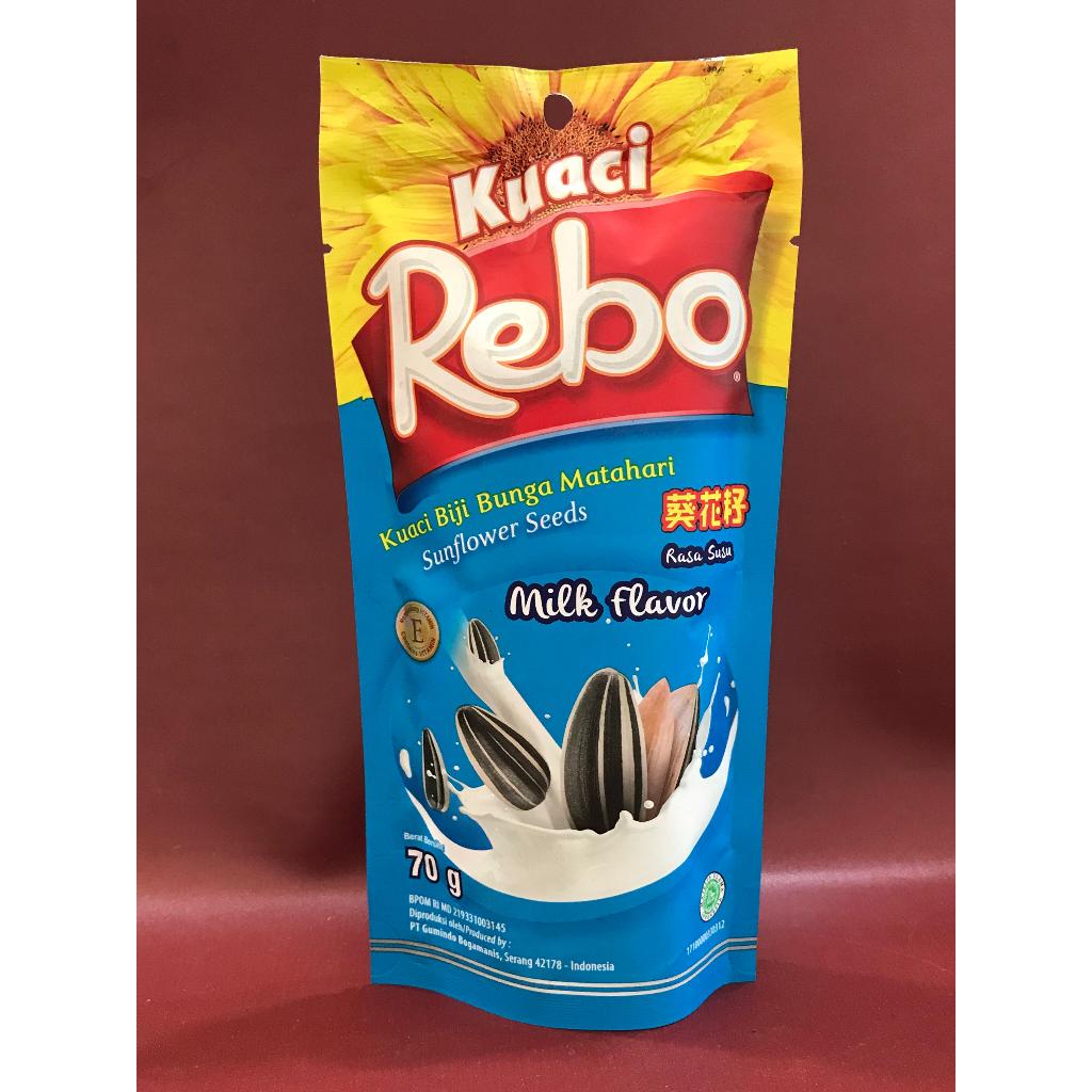 

Kuaci Rebo Milk 70GR - Kuaci Rasa Susu