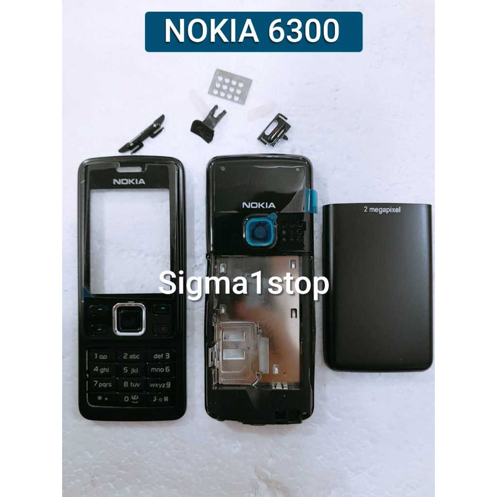 NOKIA 6300  CASING FULL SET + TULANG HOUSING CASE SARUNG PINGGANG  DOMPET HP KESING NOKIA JADUL