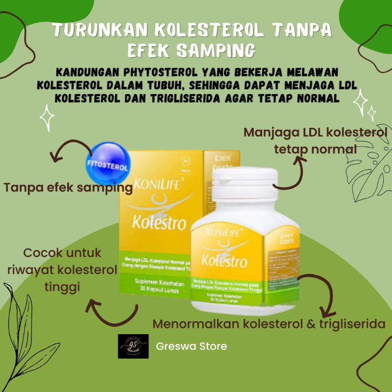 Konilife Kolestro Herbal Penstabil Kolesterol Menjaga LDL Tetap Normal pada Penderita Kolesterol Tin