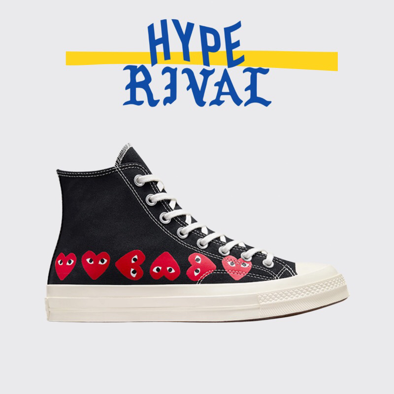 Converse 70s Low X CDG Multi Heart Black