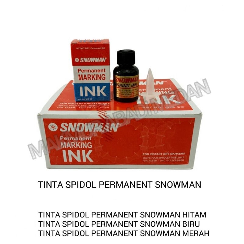 

(1Pcs) Tinta Spidol Permanent Snowman Tidak Bisa dihapus/Tinta Isi Ulang Spidol Permanen/Refill Ink Spidol Permanent/Isi Tinta Spidol Hitam Biru Merah/Refill Permanent Marker