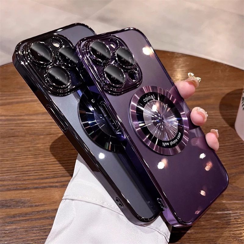 Case Casing IPhone 13/14/15 Pro & Pro Max mewah  magsafe plating hardcase bahan berkualitas tinggi d