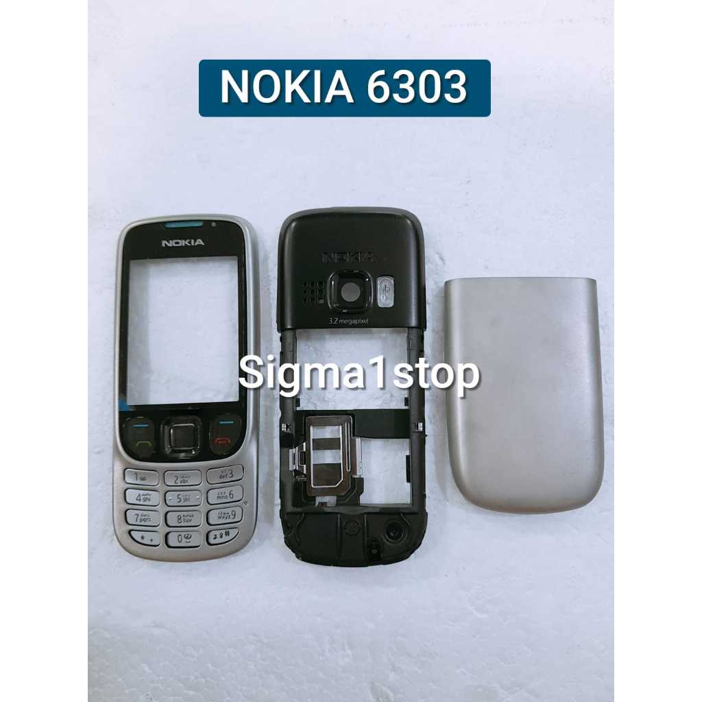 NOKIA 6303  CASING FULL SET + TULANG  DOMPET HP SARUNG PINGGANG CASE COVER KESING JADUL