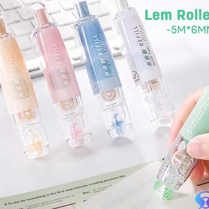 

Super Sale Adhesive Roller /Double Tape/ Lem Kering Roll / Lem Roller 5 Meter -Suning Mall