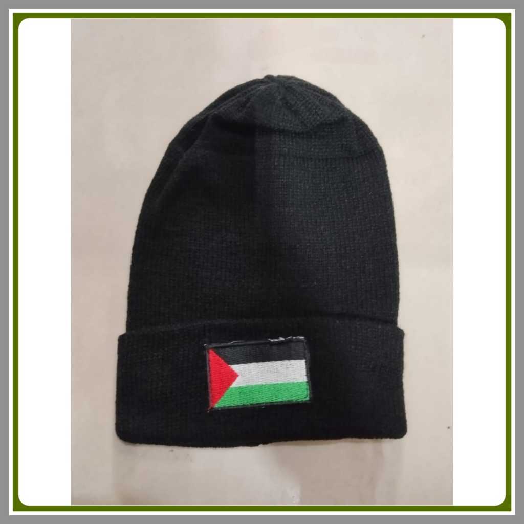 Topi Kupluk Rajut Beanie Hat Save Palestina Kualitas Premium - Kupluk Palestina Pria Wanita - Bisa(C