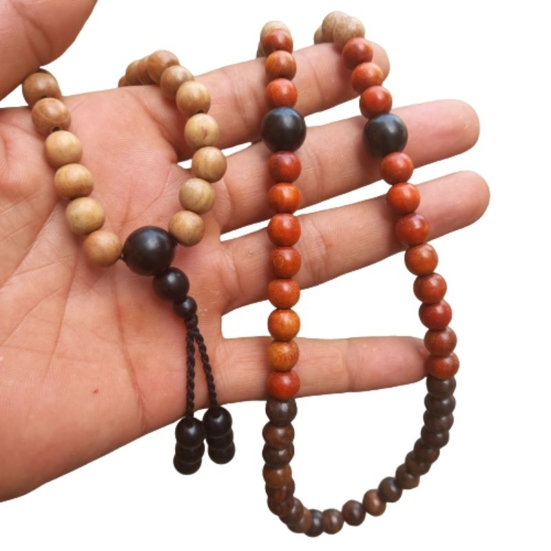 tasbih budha 108 butir kombinasi 5 kayu tasbih japamala kalung tasbih budha tasbih kayu gaharu tasbi