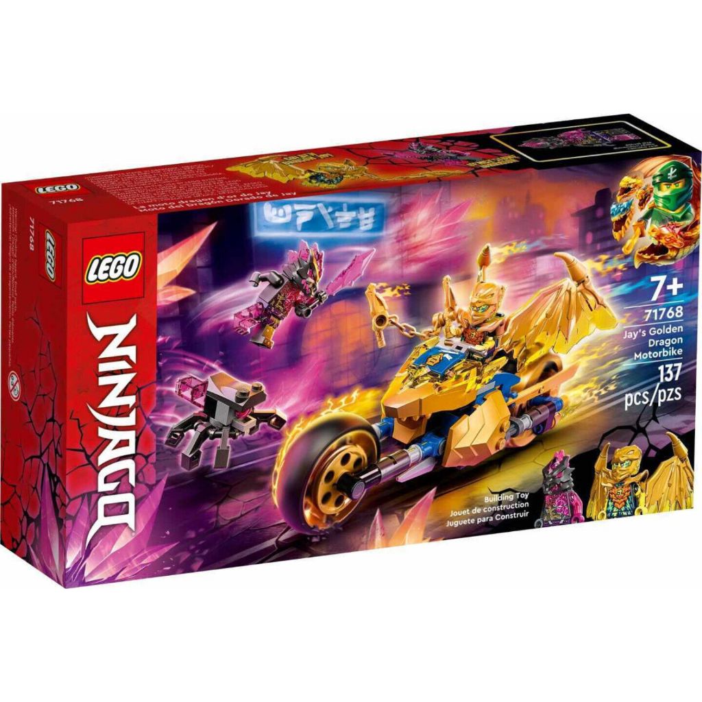 LEGO Ninjago - 71768 Jay’s Golden Dragon Motorbike Set Building Kid Toy Ninja Motorcycle Movie Serie