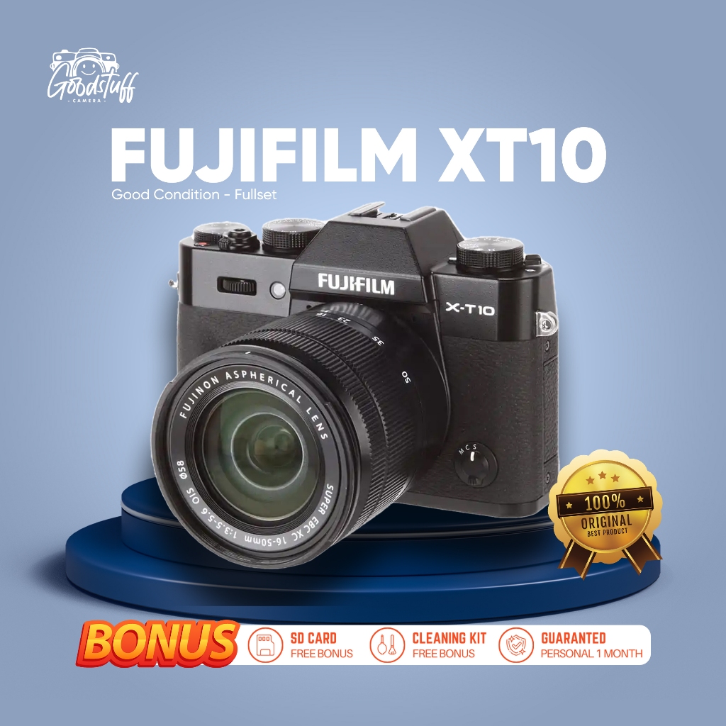 KAMERA FUJIFILM XT10 + LENSA KIT 16-50MM SECOND LIKE NEW MURAH BANYAK BONUS GARANSI