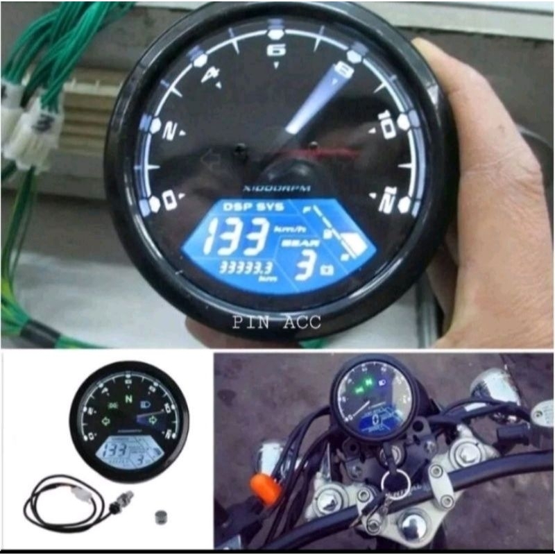 Spidometer speedometer babon digital sensor model newtek CB GL MP  Tiger / universal speedometer cus