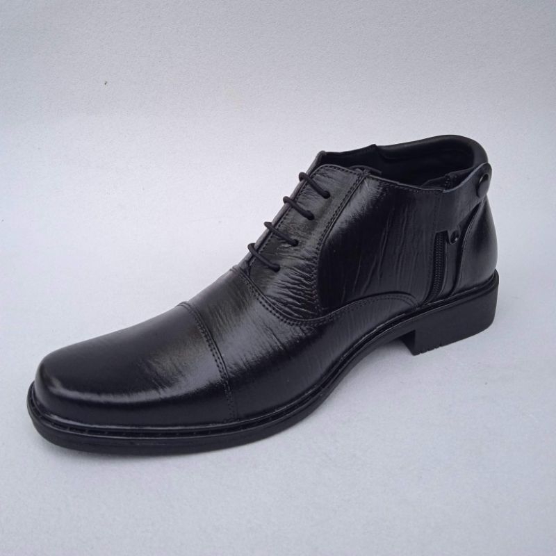 Sepatu PDH Pria Kulit Asli Medali Tni Polri Satpam Security