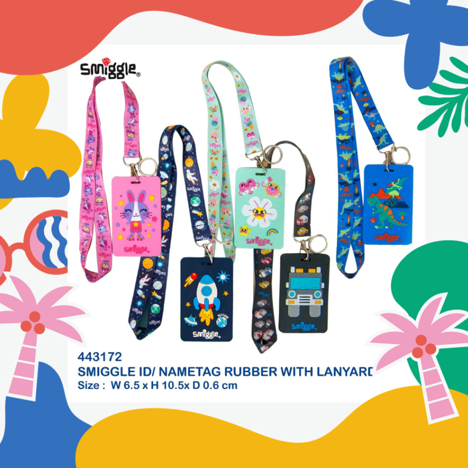 

➫✬✵ SMIGGLE ID/ NAMETAG RUBBER WITH LANYARD 443172