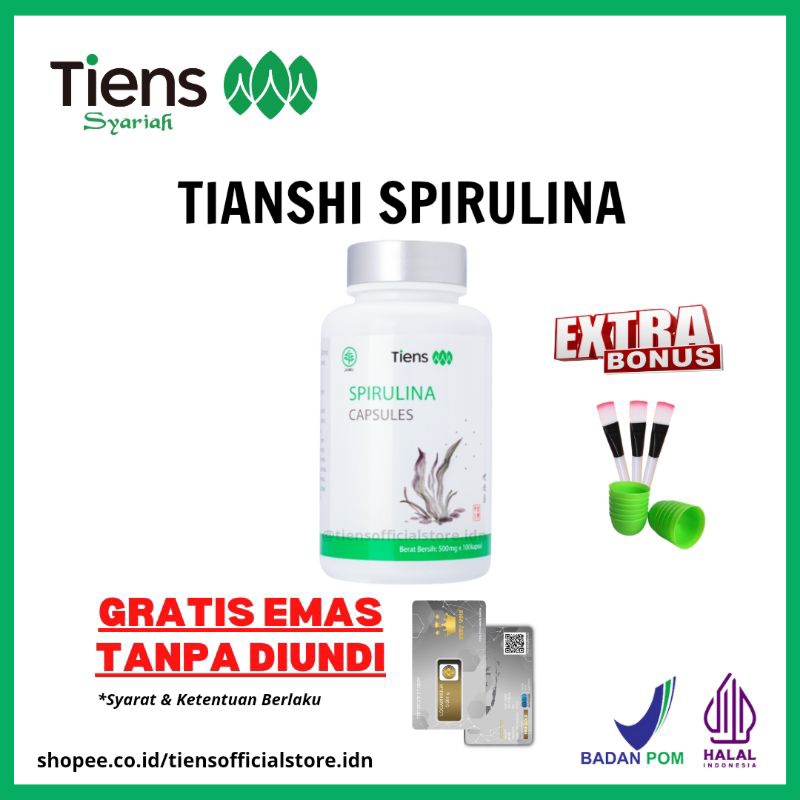 TIANSHI SPIRULINA CAPSULES MASKER SPIRULINA TIENS - ASLI ORIGINAL TIENS