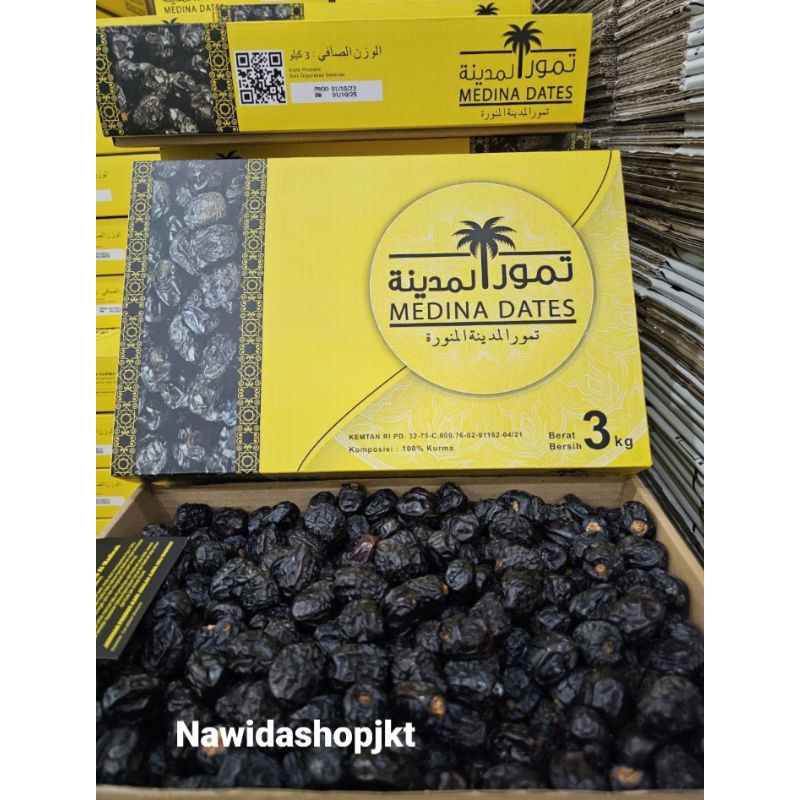 

Kurma Ajwa Al Madinah Premium 3 kg BPOM Panen Exp.Januari 2026 100% Asli Madinah Grosir Jakarta