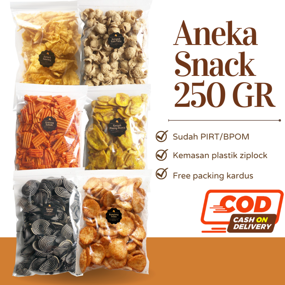 

Sale [DELISH SNACKS] Aneka Snack Grosir 250 Gram / Grosiran Kiloan / Cemilan Camilan Murah Enak Asin Pedas Gurih Super Promo