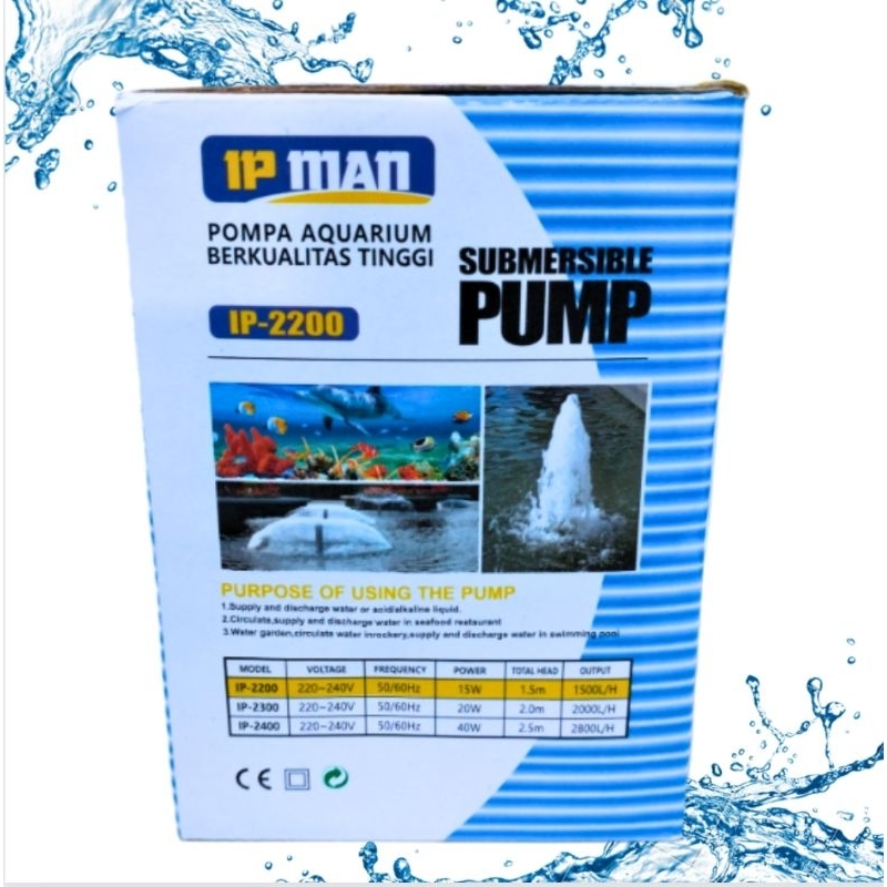 Pompa Aquarium kolam kecil  IP MAN IP 2200