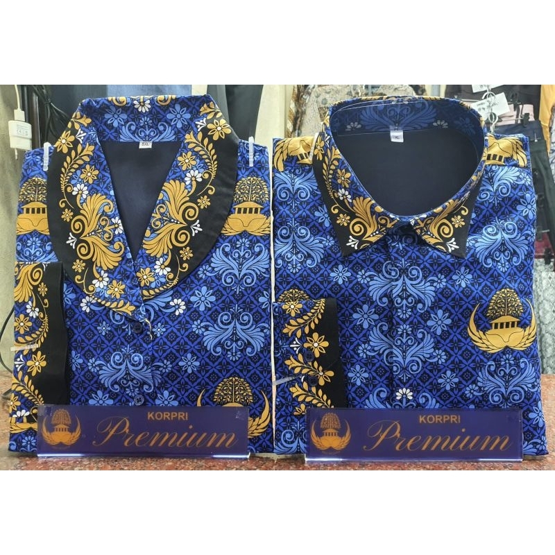 Baju Seragam Korpri Pria Wanita, Furing-Kerah hitam, Jahitan ISTIMEWA