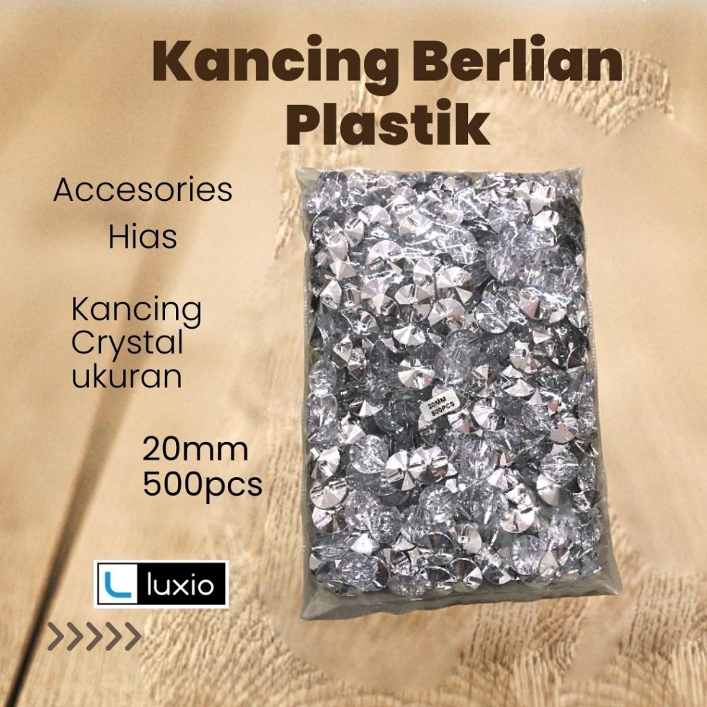 Kancing Berlian Plastik / Kancing Sofa / Kancing Kristal aksesories Hias