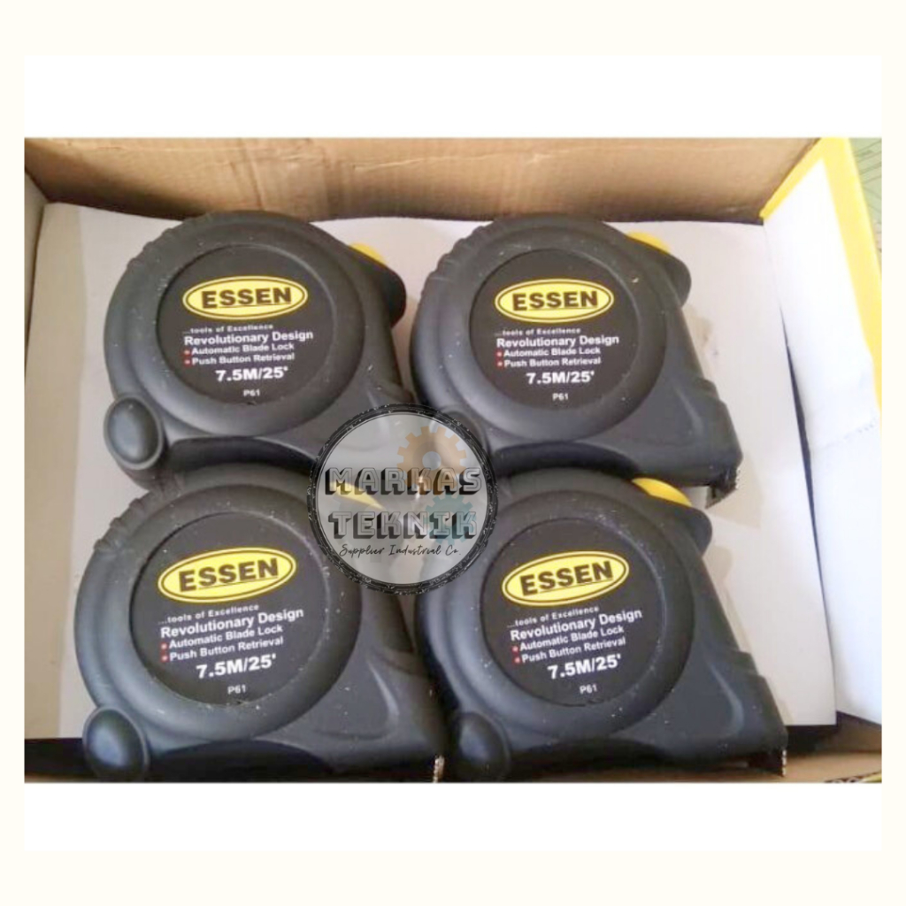 ESSEN Meteran 7,5M / Meteran Tukang Bangunan Roll 7.5 Meter 7.5M ESSEN