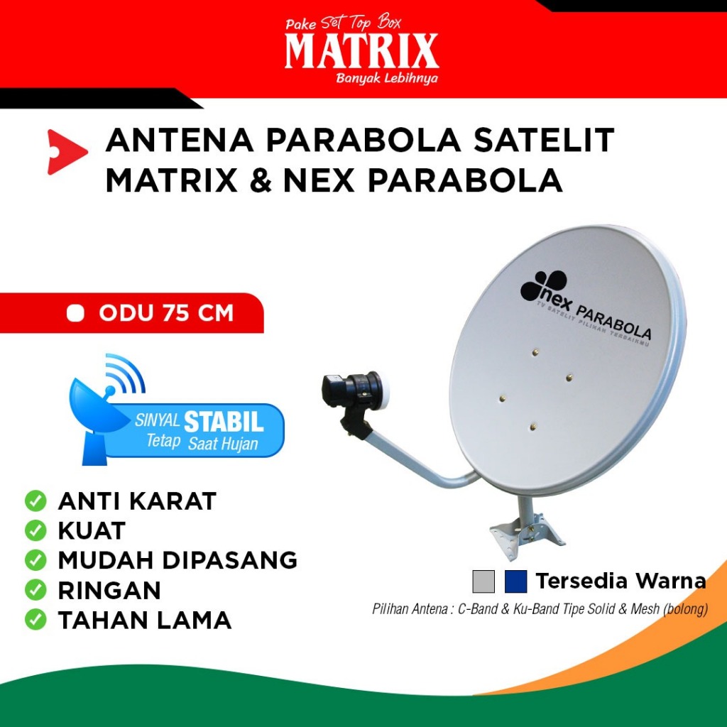 NEX PARABOLA - ODU NEX Parabola 75 CM Biru ( Solid )