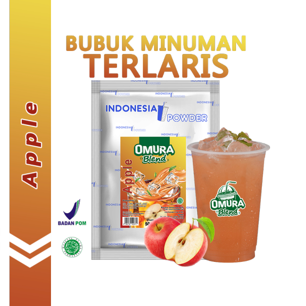 

OMURA Blend Bubuk Minuman Premium Rasa Apple / Apel Powder Drink 500 Gr Omura Powder