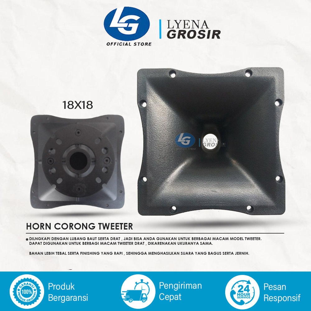 CORONG HORN TWEETER UK 18 X 18 MODEL RCF BAHAN DIRAL TEBAL