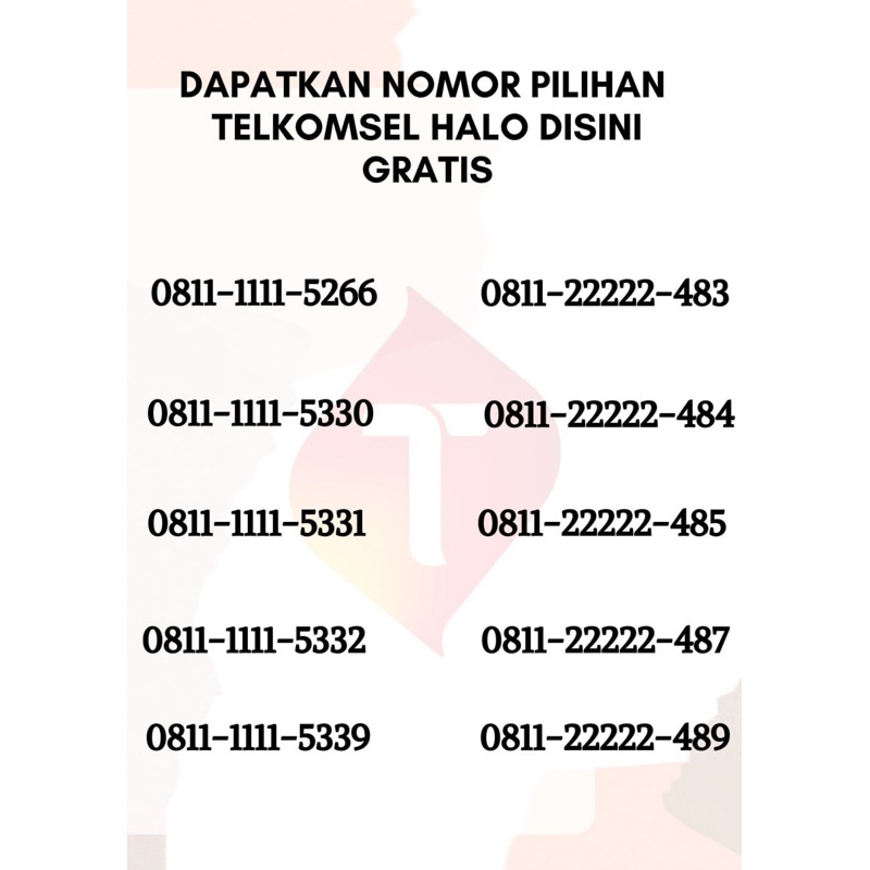 NOMOR CANTIK TELKOMSEL HALO 10DIGIT