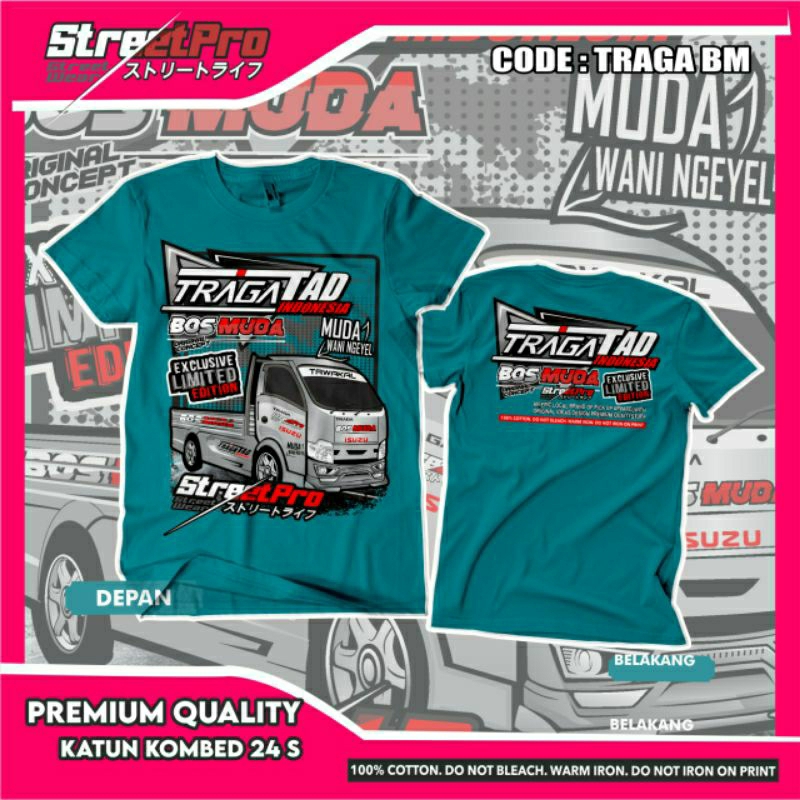 Kaos Truk Traga Driver Muda Mobil Traga Sablon DTF