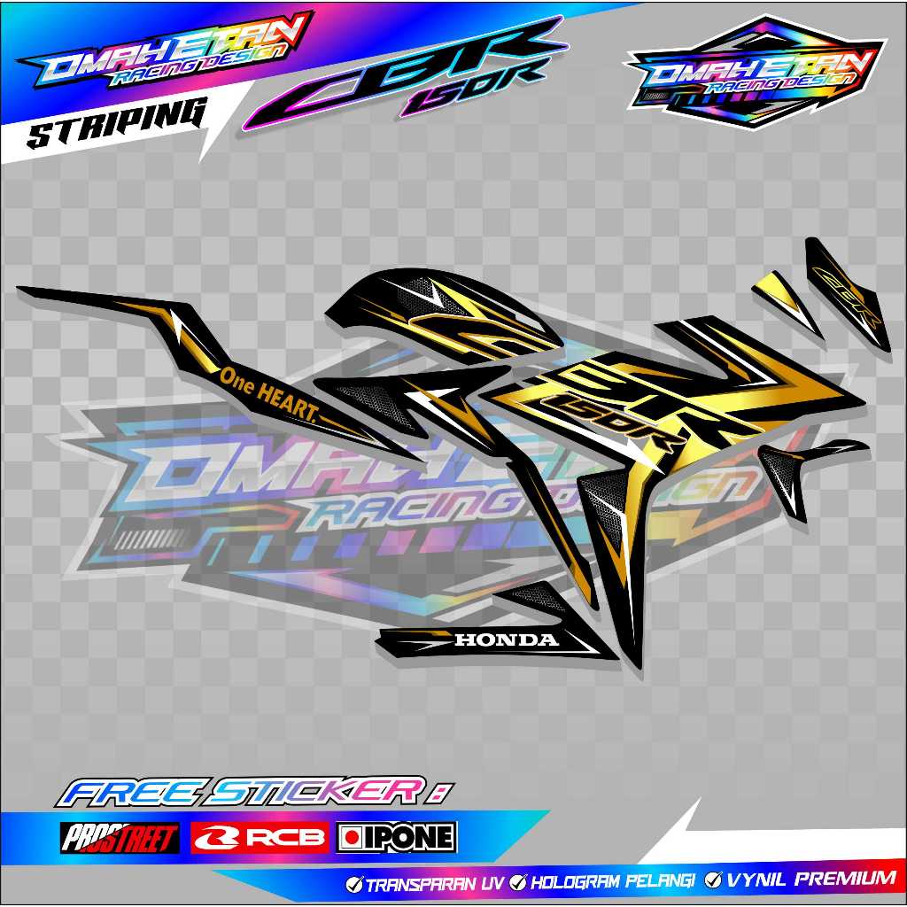 STRIPING VARIASI MOTOR HONDA CBR 150R FACELIFT / STICKER LIST VARIASI MOTOR CBR 150R