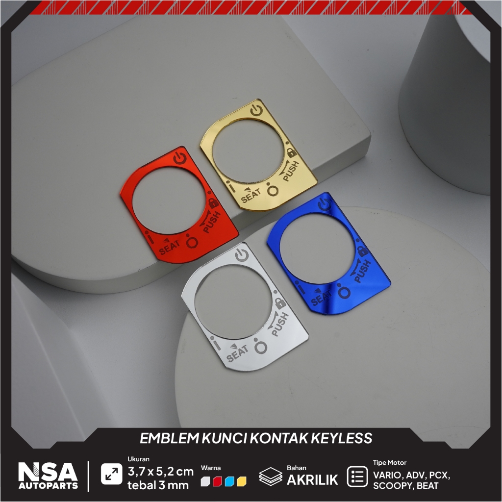 EMBLEM KEYLES KUNCI KONTAK ADV PCX VARIO 125 150 160 NEW OLD COVER KUNCI MOTOR HONDA BUKAN STICKER A